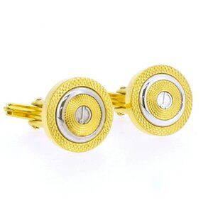 Dunhill cuffs Gold silver Women Authentic secondhand